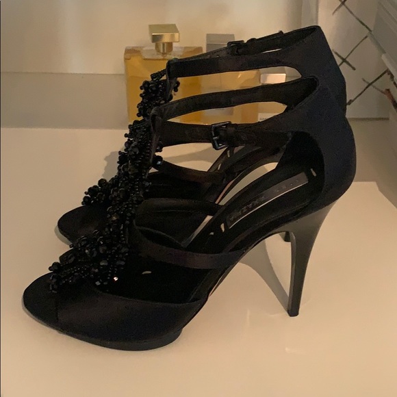 BCBG Embellished Satin Heels - Picture 2 of 5